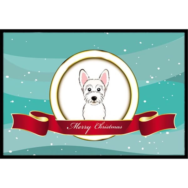 Carolines Treasures Westie Merry Christmas Indoor and Outdoor Mat- 24 x 36 in. BB1536JMAT - main